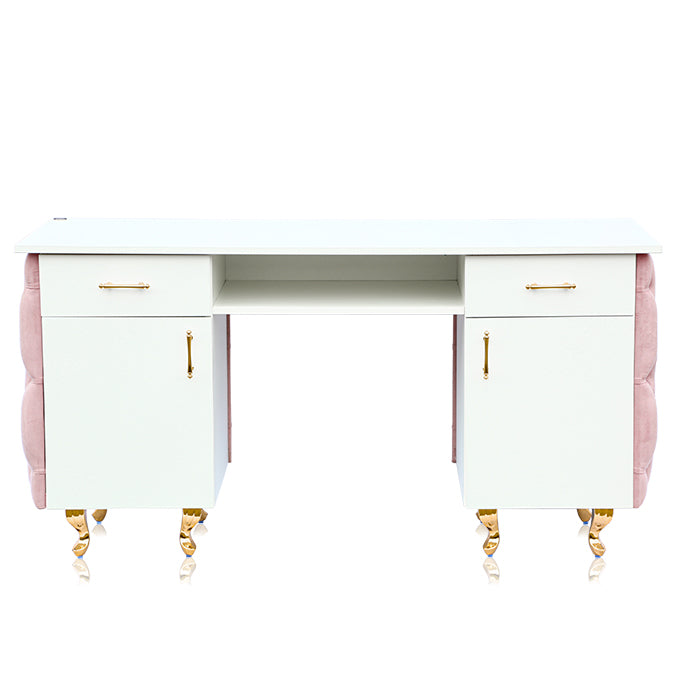 Deluxe Single Nail Desk - Pink